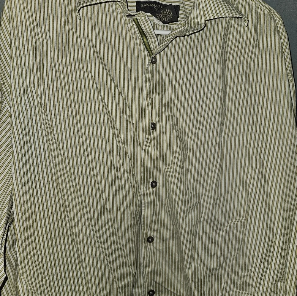 Banana Republic Mens Long Sleeve Button Up Dress Shirt Size Xl